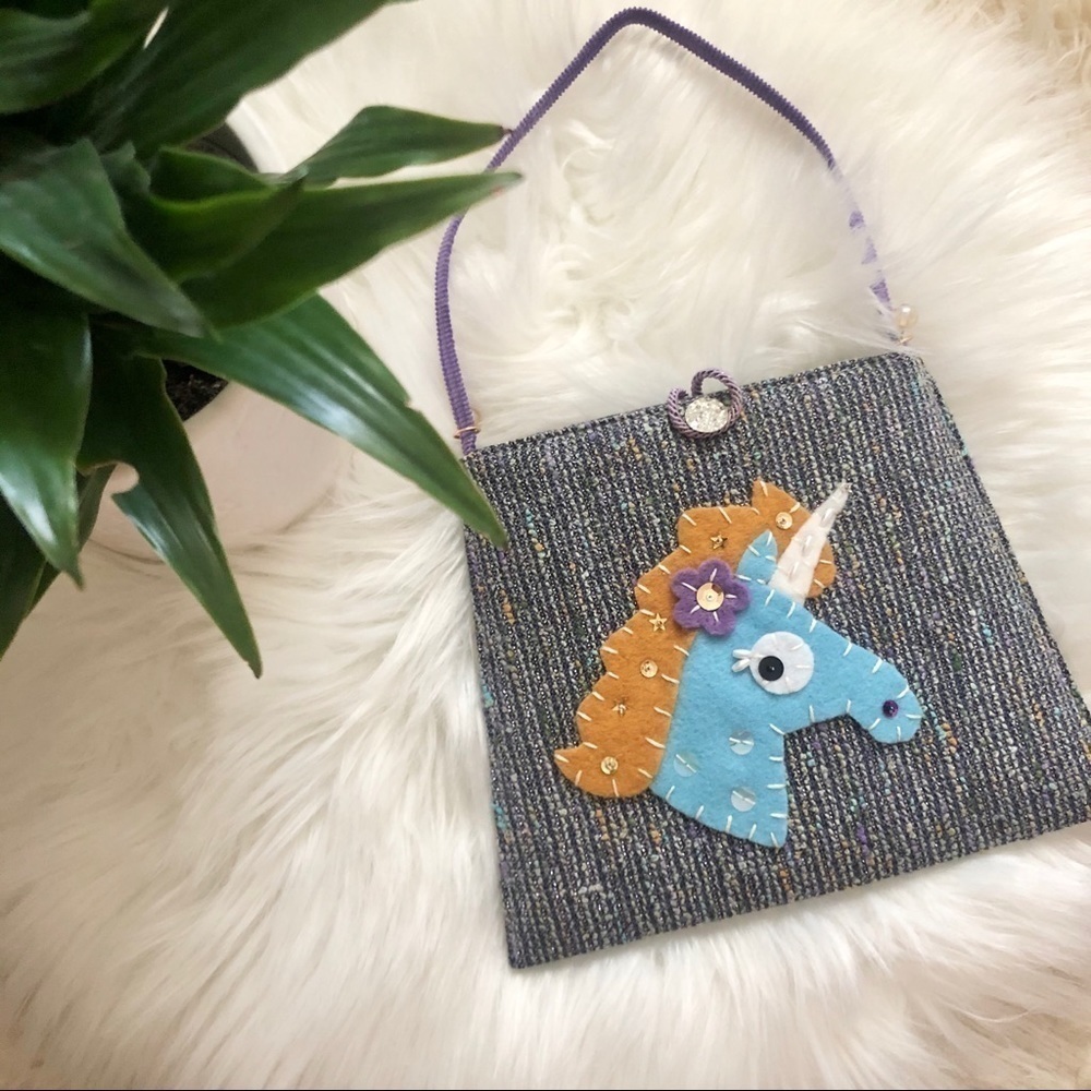 Patch nyc by Ross and carney beaded unicorn purse